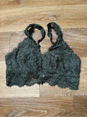Aerie Lace Bralette in Dark Green - Comfortable Women's Intimates